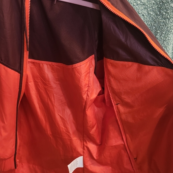 Nike Orange and Brown Hooded Windbreaker Jacket. Women Size Small - Picture 5 of 9